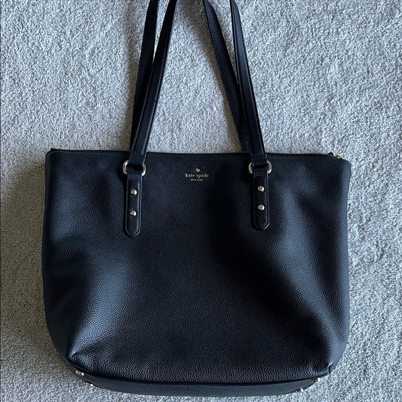 kate spade Handbags - NWOT Kate Spade Black Pebbled Leather Shoulder Tote with Gold tone Hardware